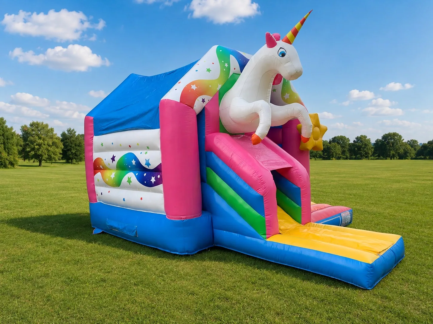 Hüpfburg Einhorn